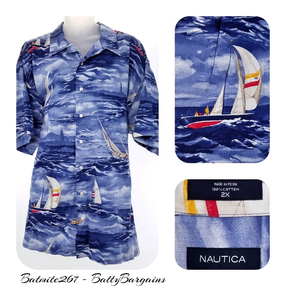 VTG XXL Sailing Nautical Ocean Blue Light House - Picture 1 of 8